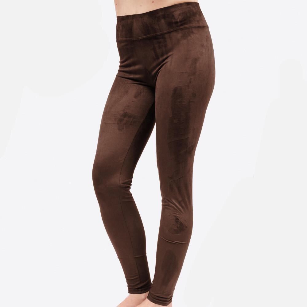 Brown suede leggings